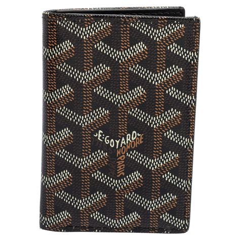 black brown goyard cardholder|GOYARD Goyardine Saint Pierre Card Holder Black.